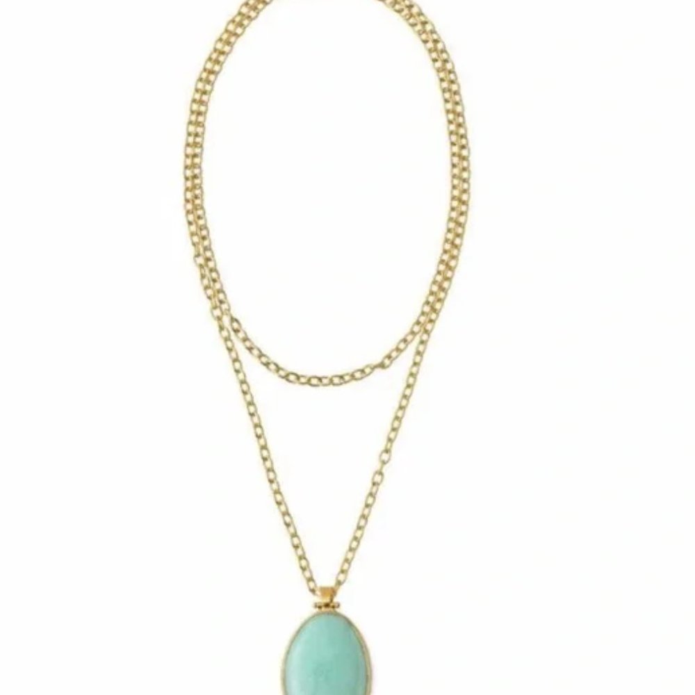 Stella & Dot Sanibel Pendant Necklace - Black & Blue